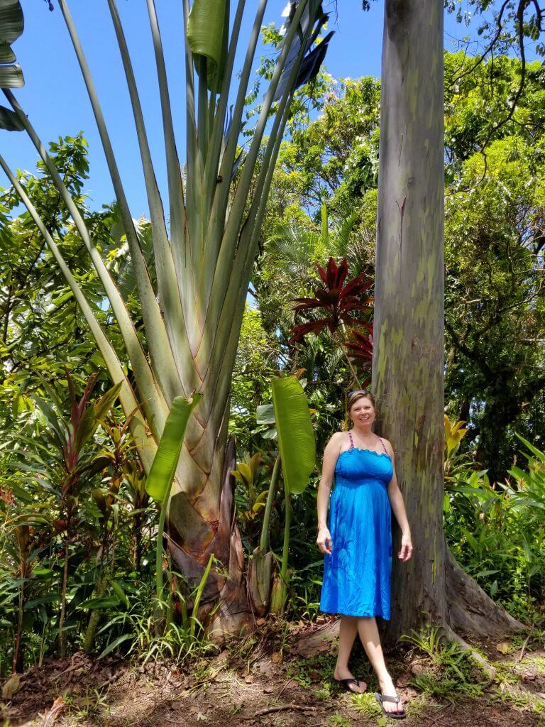 Kim Julen in Blue Dress Maui