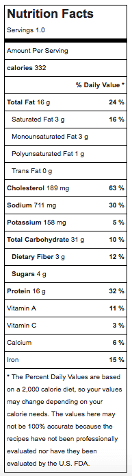 Melissa's Mushroom and Egg Sandwich Nutrition Information