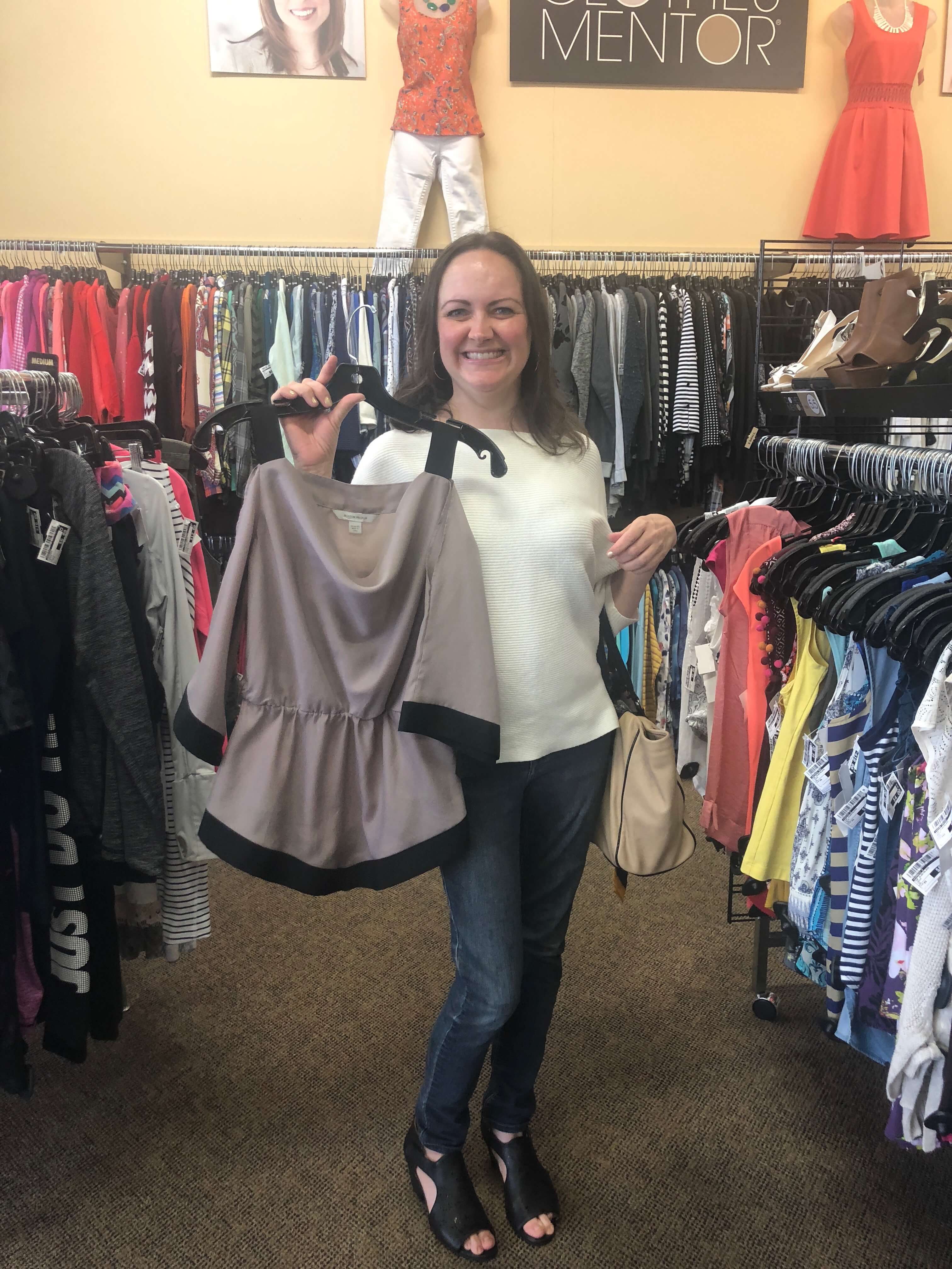 Mariah Mihim shopping at Clothes Mentor