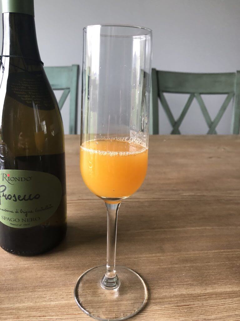 Grand Marnier and Orange Juice in Champagne Flute