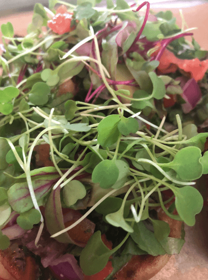 Vegan Food House Mozzarella Avocado Salad Flatbread