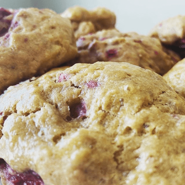 Better-for-you raspberry scones