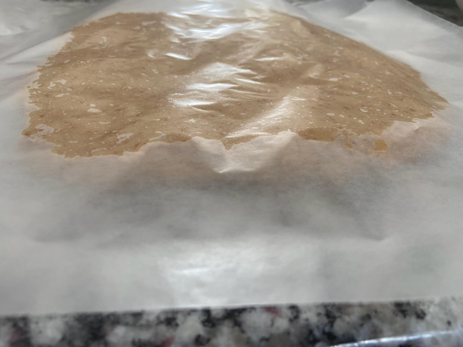 Scone Dough Between Wax Paper